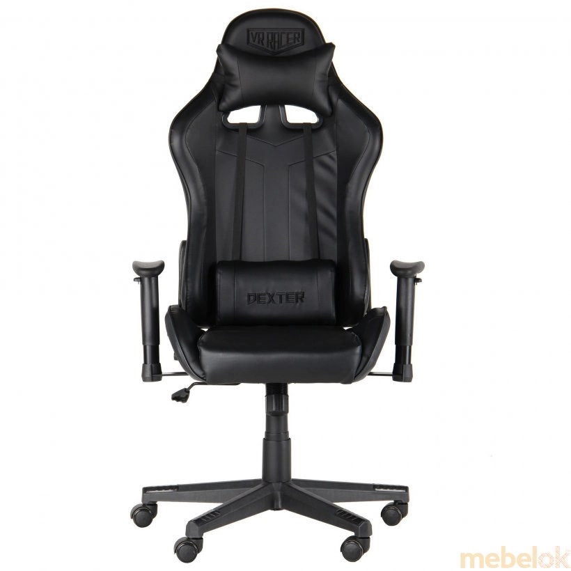 стілець з виглядом в обстановці (Крісло VR Racer Dexter Shutter чорний)