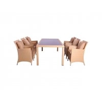 Комплект мебели Samana-6 из ротанга Elit (SC-8849) Sand AM3041 ткань A14203