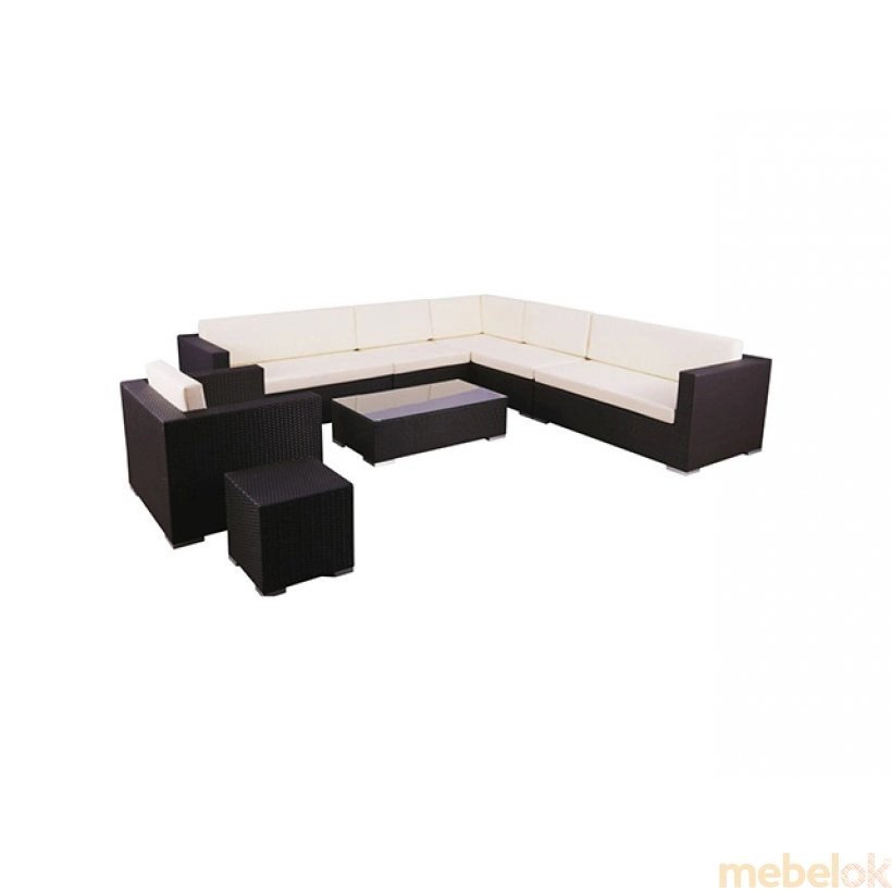 Комплект мебели Puerto из ротанга Elit (SC-B6017) Brown MB1034 ткань A13815