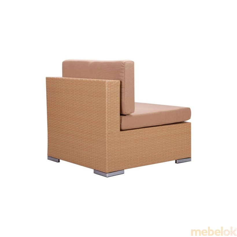 комплект мебели из ротанга с видом в обстановке (Комплект мебели Puerto из ротанга Elit (SC-B6017) Sand AM3041 ткань A14203)