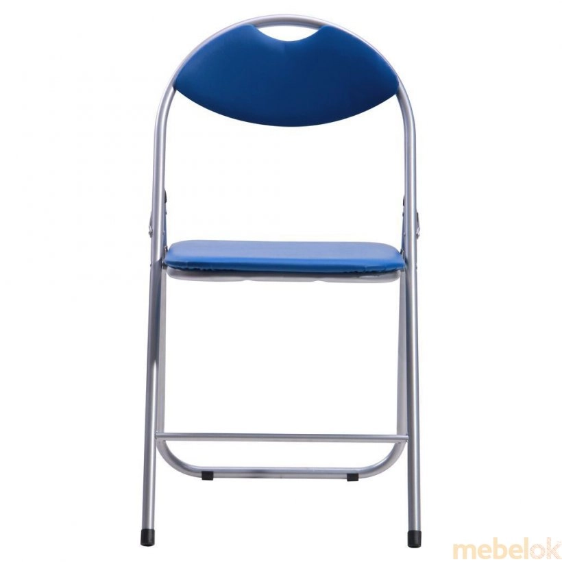 стілець з виглядом в обстановці (Стілець Джокер алюм ПВХ синій)
