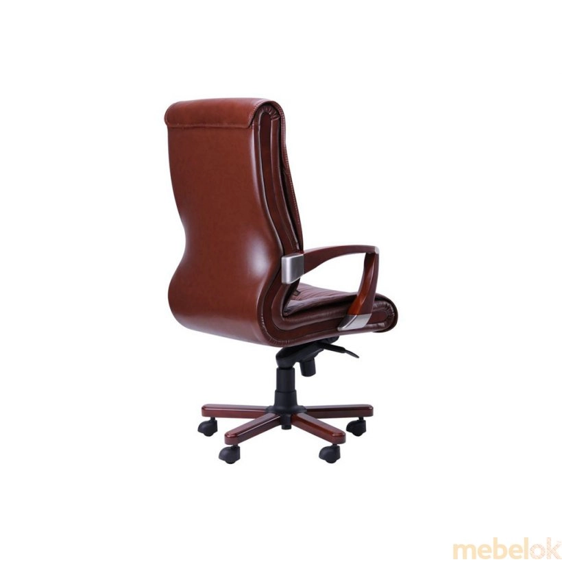 стілець з виглядом в обстановці (Крісло Montana НВ шкіра коричнева (619-B+PVC))