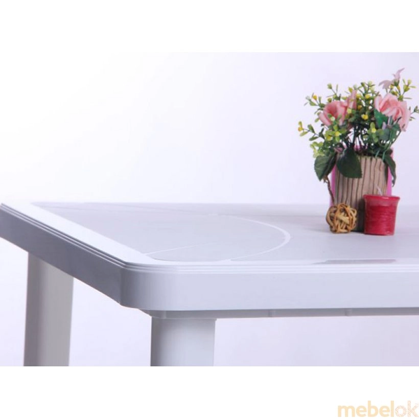 стол с видом в обстановке (Стол Nettuno белый 01)