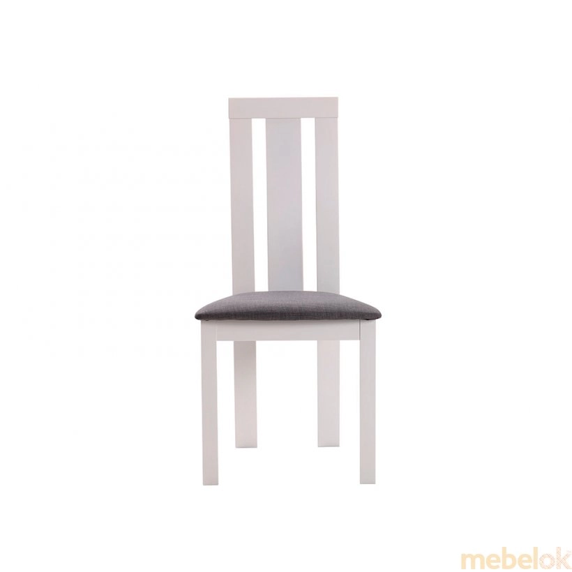 стул с видом в обстановке (Стул обеденный Йорк белый/графит)