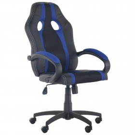 Кресло Shift Неаполь N-20 черная сетка - синяя вставка