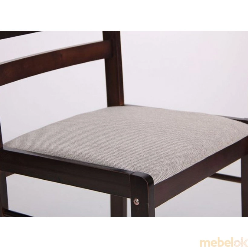 комплект стіл + стілець з виглядом в обстановці (Комплект обідній Брауні (стіл+4 стільця) темний шоколад/латте)