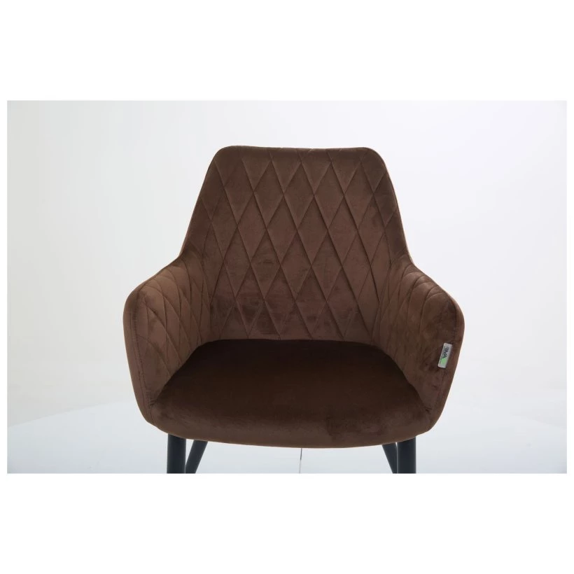 Обіднє крісло Venera, вельвет коричневий з іншого ракурсу