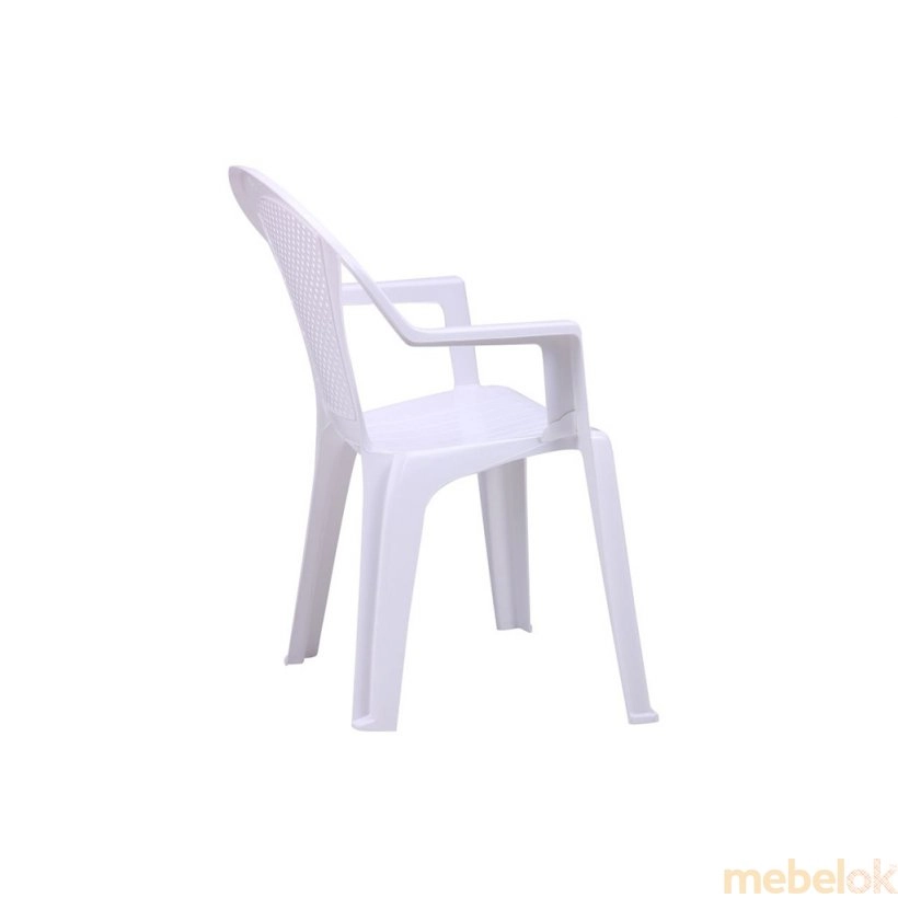 стул с видом в обстановке (Стул Ischia белый 01)