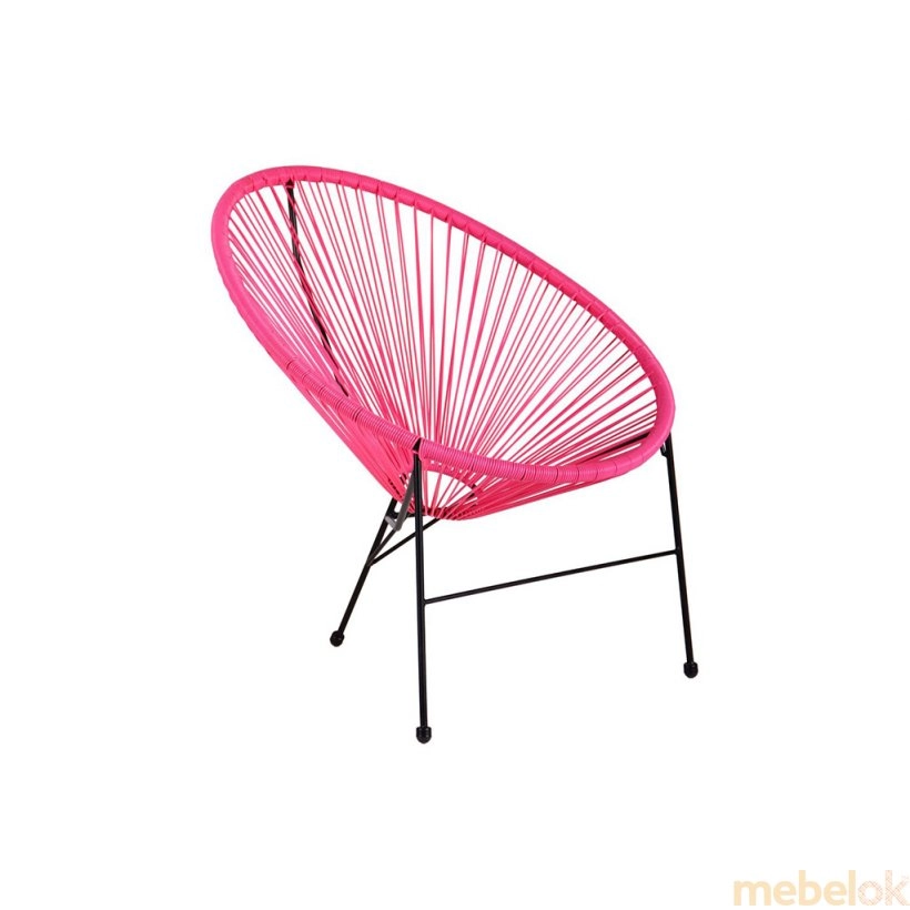 стілець з виглядом в обстановці (Стілець Acapulco чорний/рожевий)