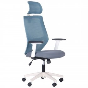 Кресло Lead White HR (серый-аквамарин)