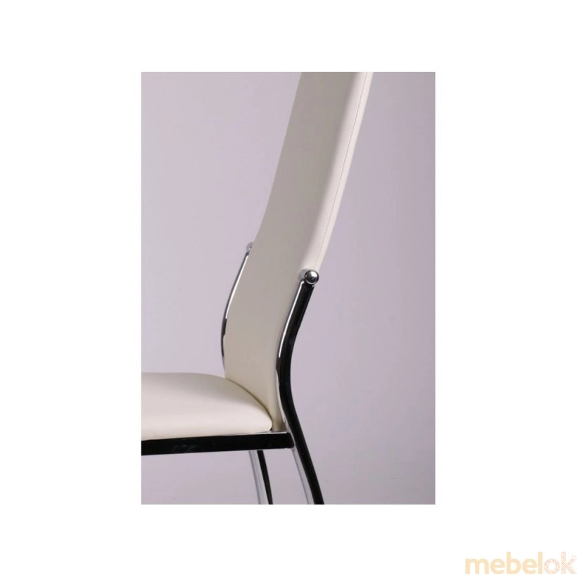 стул с видом в обстановке (Стул Картер Y-3-3 база хром/молочный)