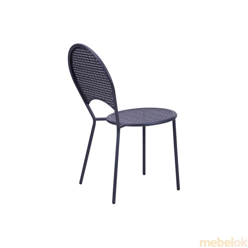 стілець з виглядом в обстановці (Стілець Анжу hy-c090 сталь сітка рм-003 темно-сірий 7547)