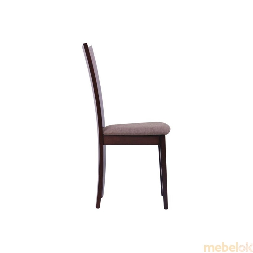 стул с видом в обстановке (Стул обеденный Бристоль СВ-3980YBH орех темный/ткань коричневый)