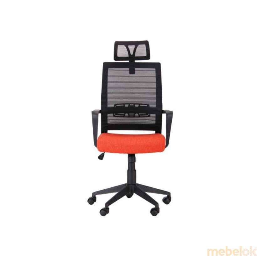Кресло Radon черный/оранжевый
