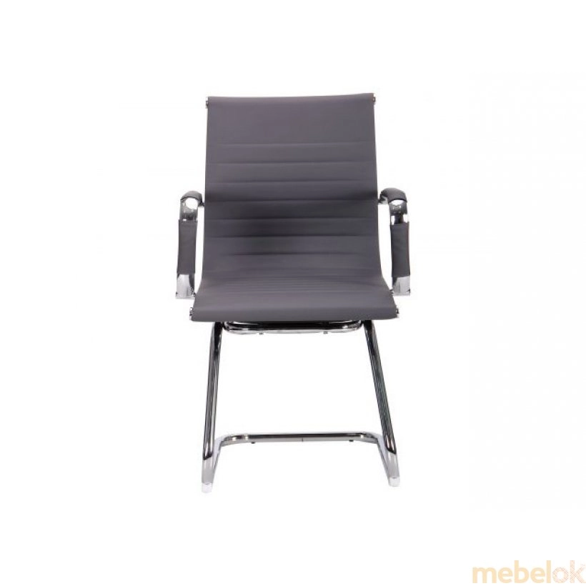 стул с видом в обстановке (Кресло Slim CF (XH-632C) серый)