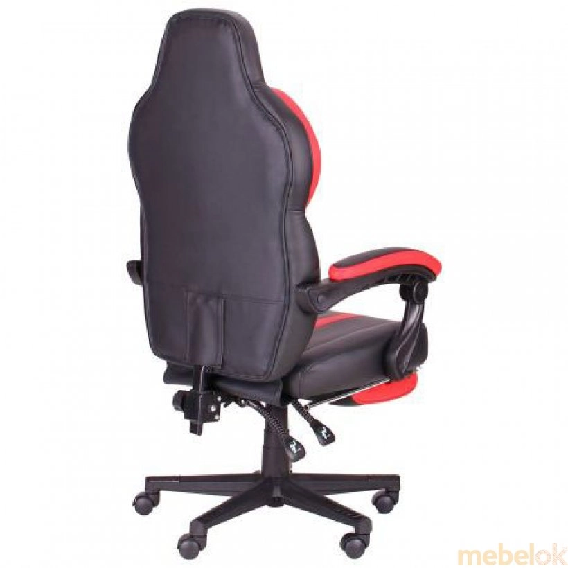 стілець з виглядом в обстановці (Крісло VR Racer Edge Iron чорний/червоний)