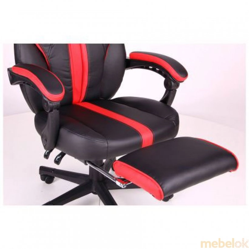 Крісло VR Racer Edge Iron чорний/червоний з іншого ракурсу
