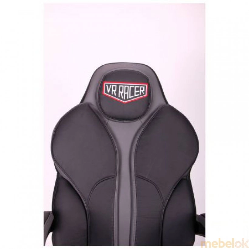 стул с видом в обстановке (Кресло VR Racer Edge Napa черный/серый)