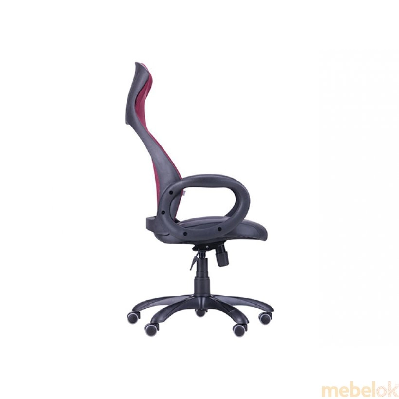 стілець з виглядом в обстановці (Крісло Cobra Tilt чорний/бордо)