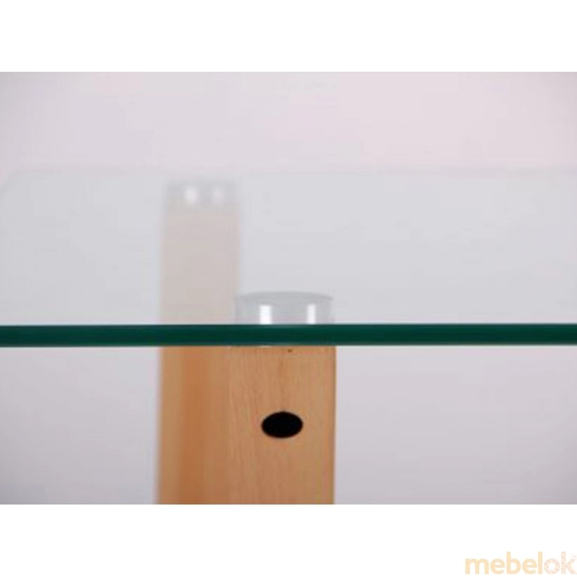 Стіл обідній Maple бук/скло прозоре від фабрики AMF (АМФ)