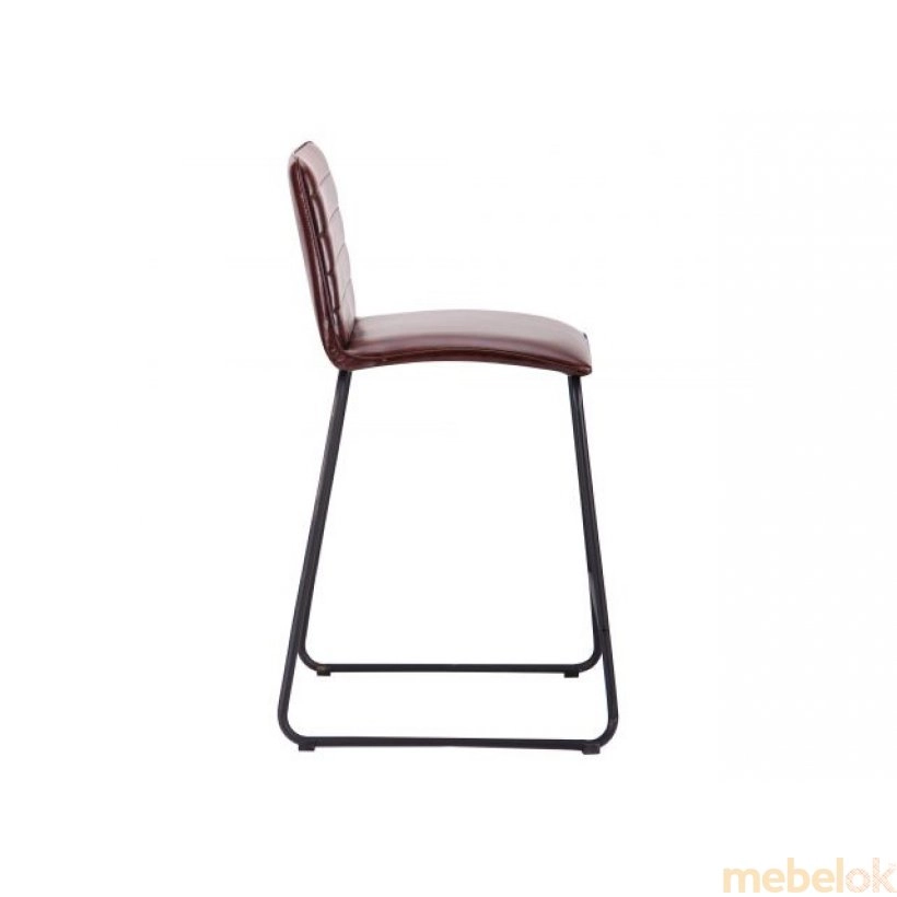 стул с видом в обстановке (Стул барный Doro черный/браун)