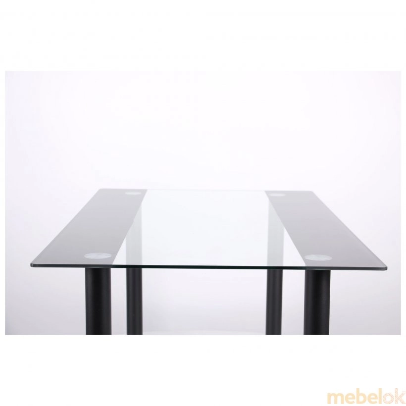 стіл з виглядом в обстановці (Стіл Аттика чорний/антрацит)