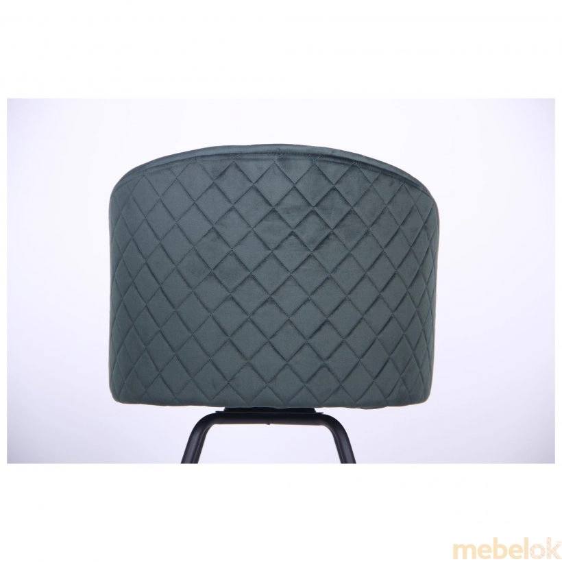Кресло поворотное Sacramento черный/велюр темно-зеленый (277376) с другого ракурса