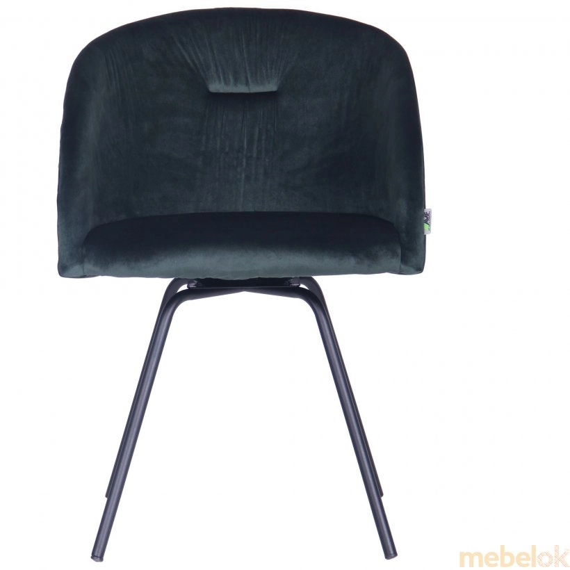 Кресло поворотное Sacramento чорний/велюр темно-зеленый (277376) від фабрики AMF (АМФ)