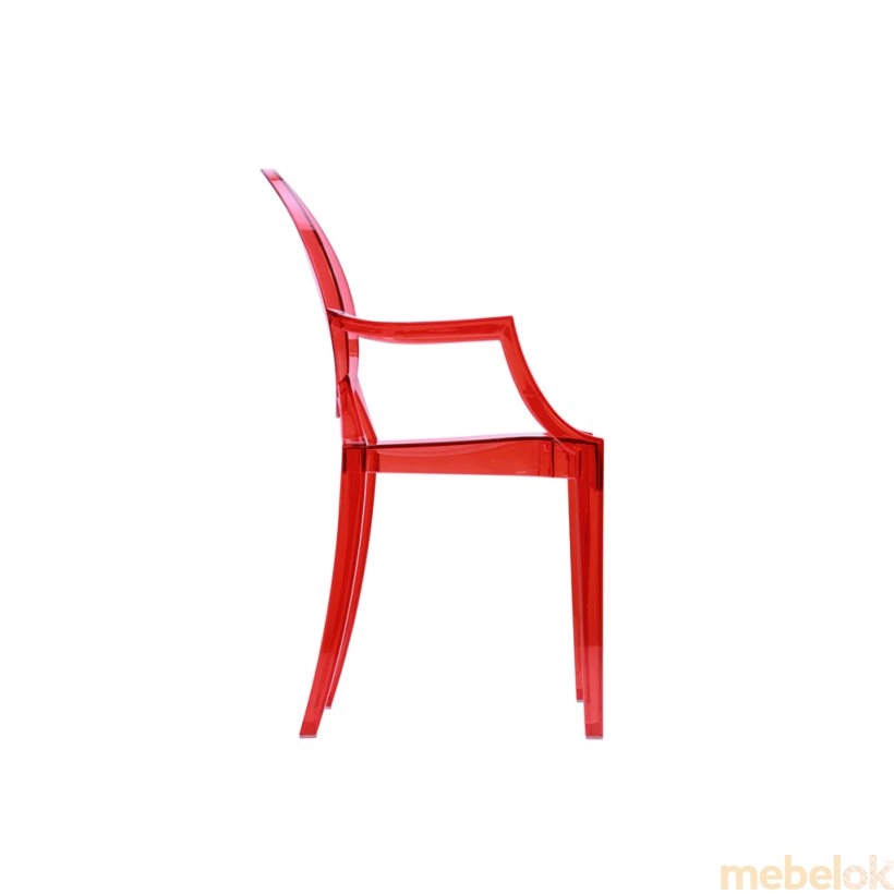 стілець з виглядом в обстановці (Стілець Alice Arm Пластик червоний)