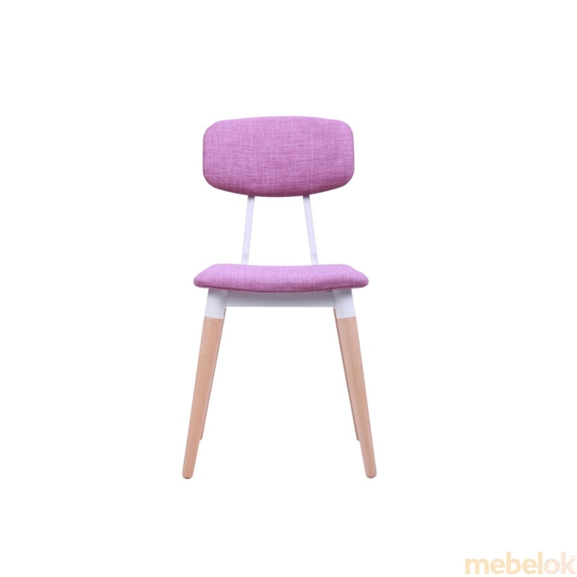 стул с видом в обстановке (Стул Iris розовый)