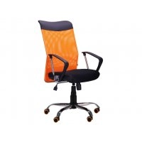 Крісло АЕРО HB Line Color (сидіння чорне Неаполь N-20/спінка сітка помаранчева) (168408)