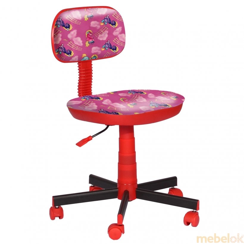 Кресло детское Киндер Пони - розовый (пластик красный)