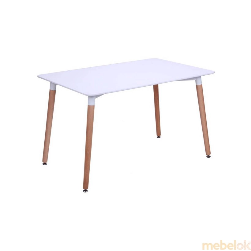стіл з виглядом в обстановці (Стіл Elsa МДФ Білий)