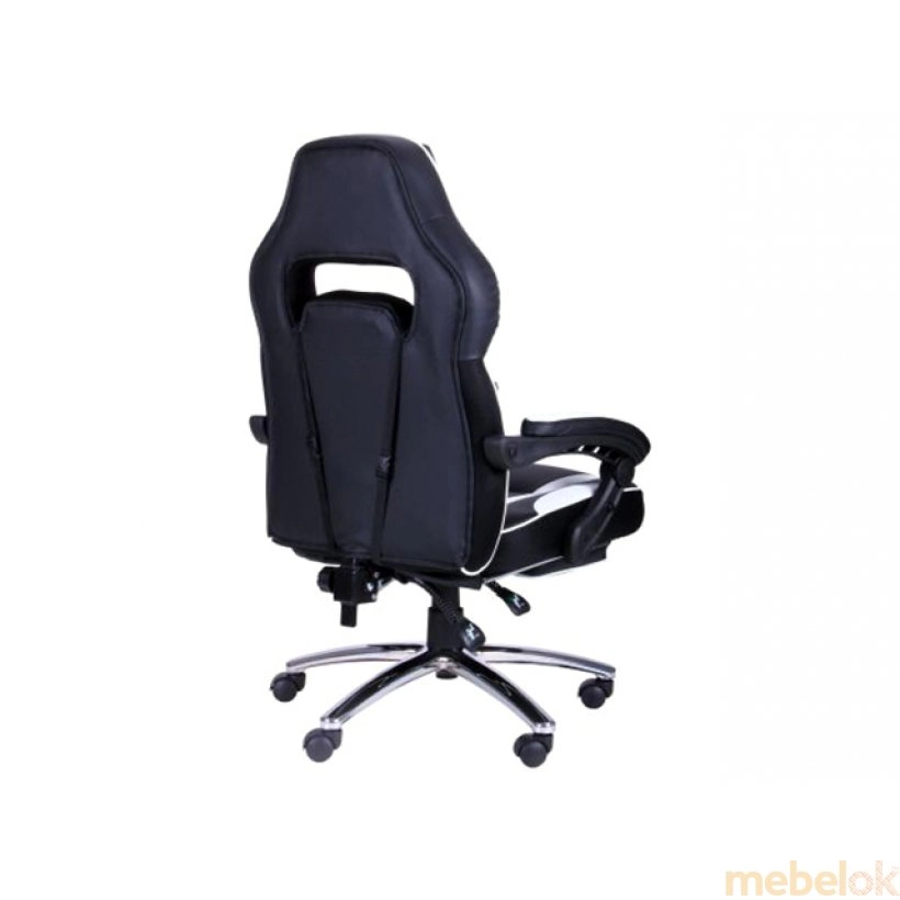 стул с видом в обстановке (Кресло VR Racer Edge Omega черный/белый)