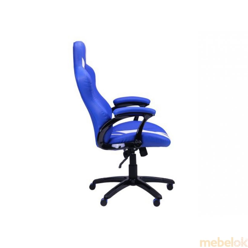 Кресло Форсаж №10 синий/белые вставки от фабрики AMF (АМФ)