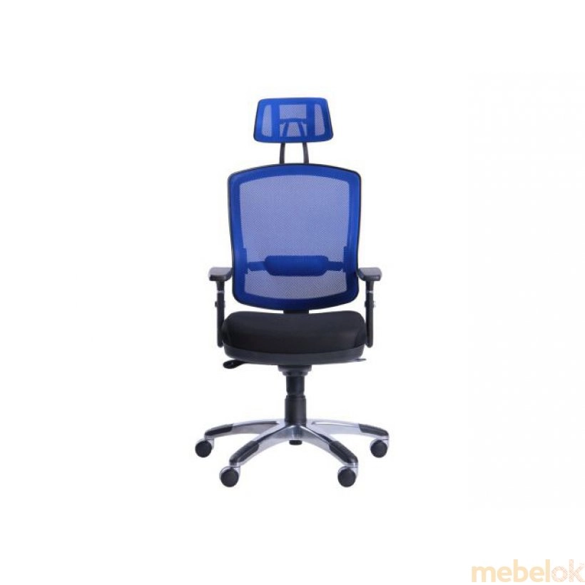 Кресло Коннект HR сиденье сетка черная/спинка сетка синяя