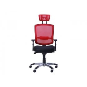 Кресло Коннект сиденье сетка черная/спинка сетка красная
