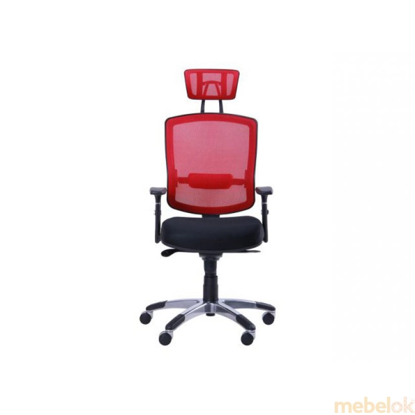 Кресло Коннект сиденье сетка черная/спинка сетка красная