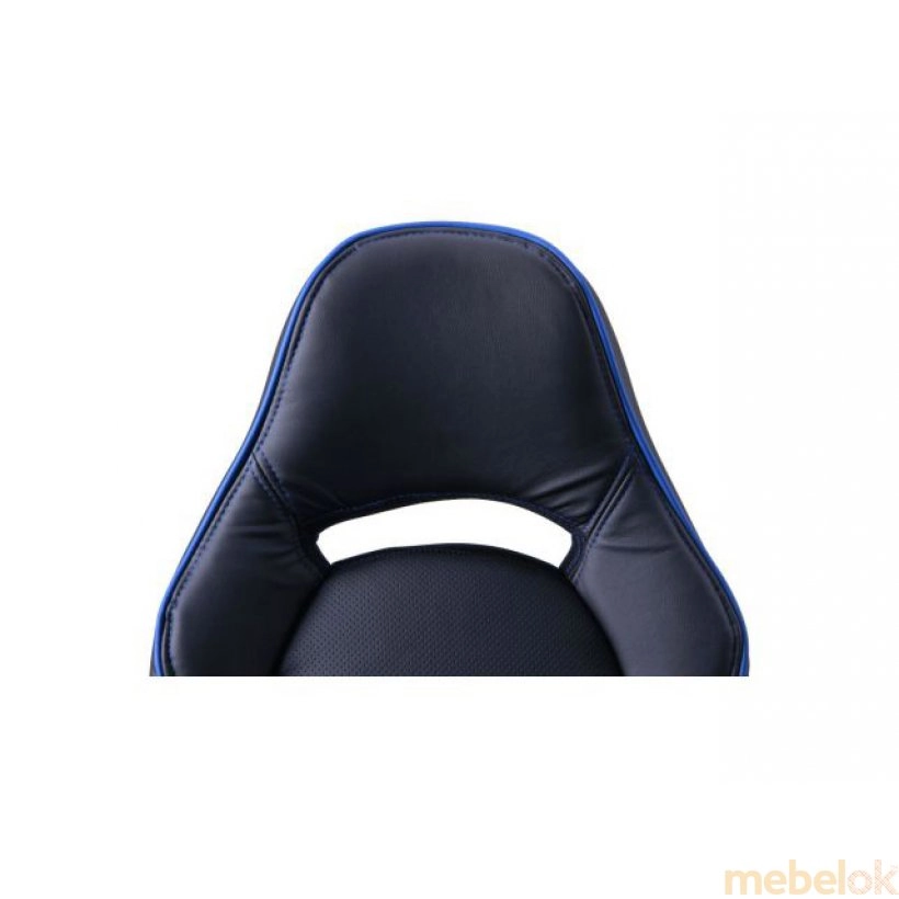 стул с видом в обстановке (Кресло Страйк (CX 0496H Y10) черное/кант синий)
