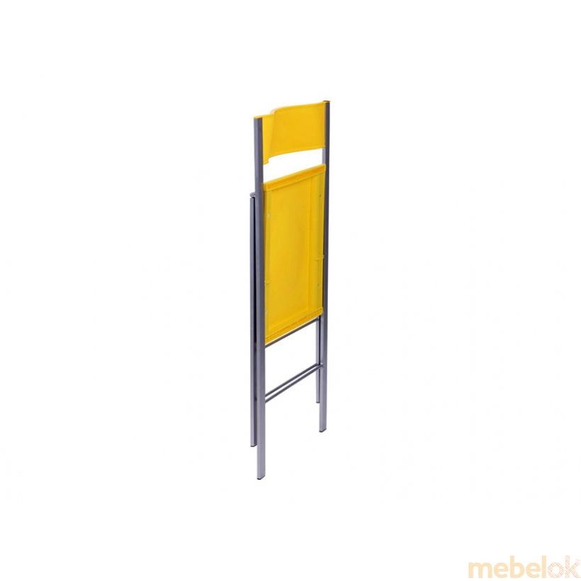 стул с видом в обстановке (Стул Ибица алюминий пластик желтый)