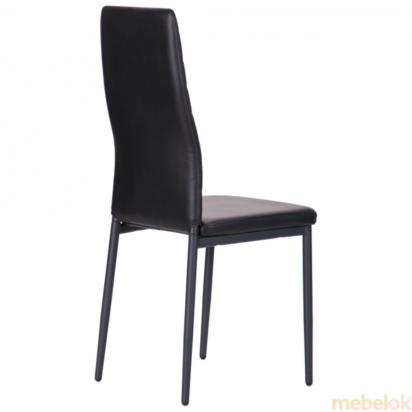 стул с видом в обстановке (Стул Сицилия черный графит N-32)