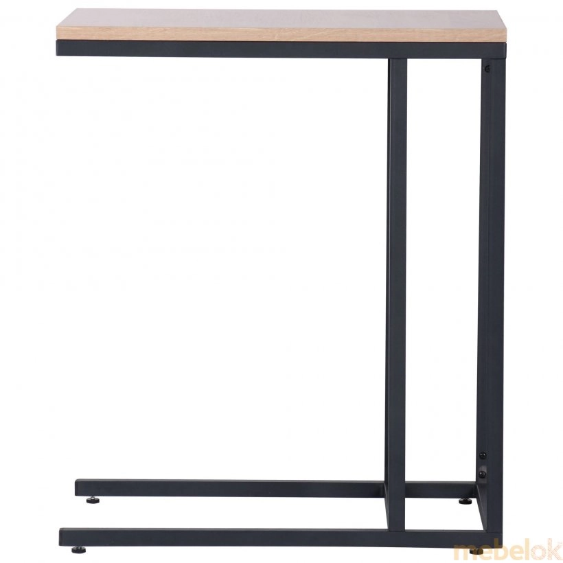 стол с видом в обстановке (Столик Easy 350 Черный/Дуб сонома)