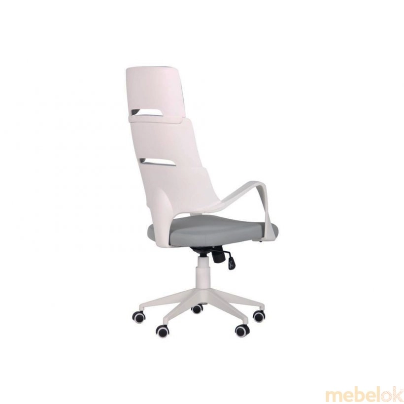 стілець з виглядом в обстановці (Крісло Spiral White світло-сірий)