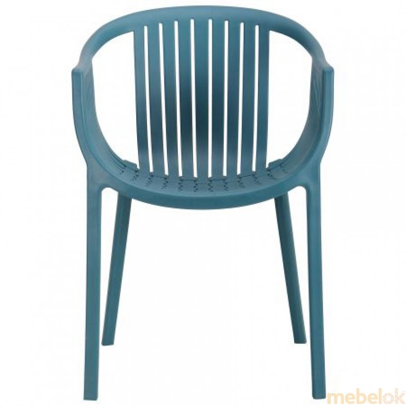 мягкое кресло с видом в обстановке (Кресло Crocus Темно-бирюзовый)