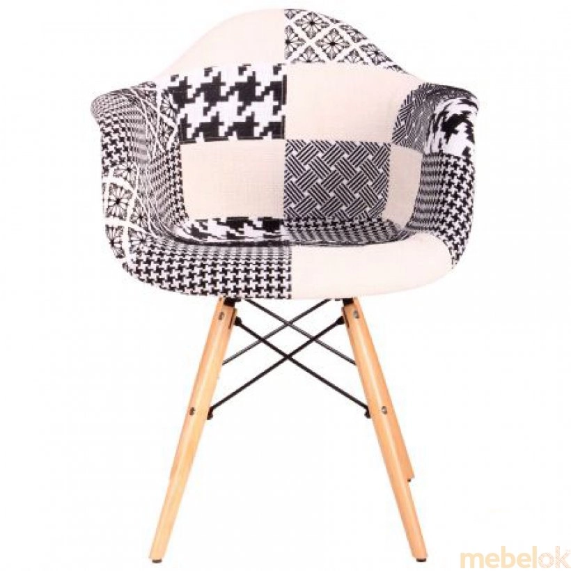 Кресло Salex FB Wood Patchwork черно-белый от фабрики AMF (АМФ)