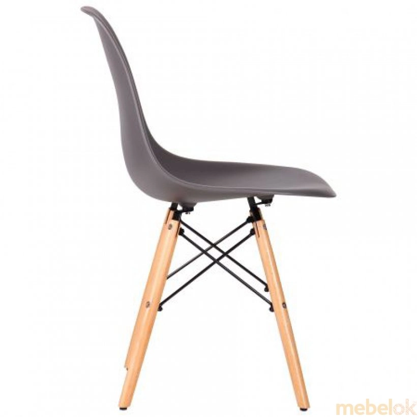 стілець з виглядом в обстановці (Стілець Aster PL Wood Базальт)