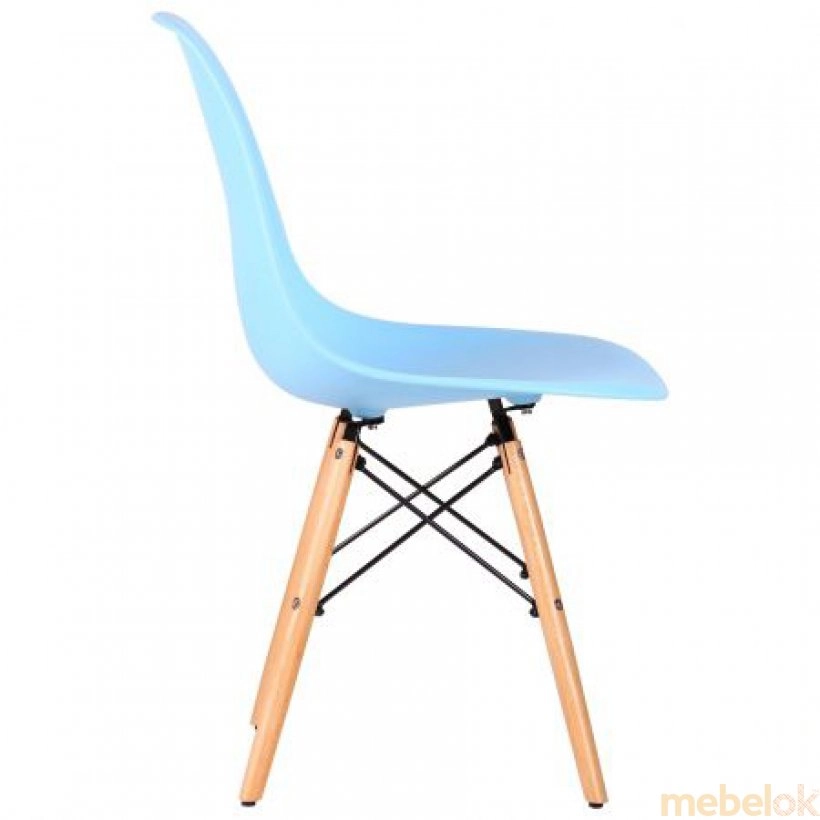 стілець з виглядом в обстановці (Стілець Aster PL Wood Блакитний)
