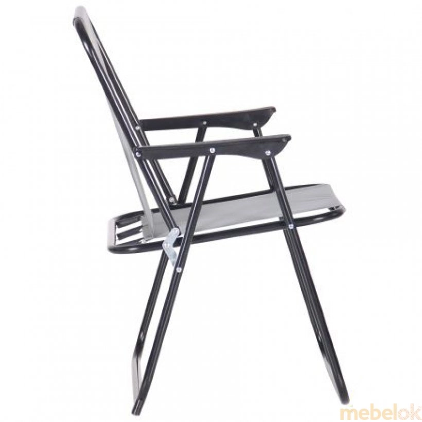 стул с видом в обстановке (Стул Пикник черный/серый)