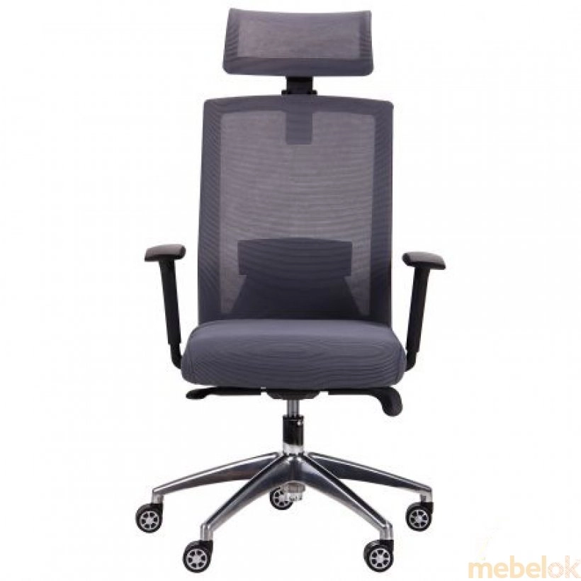 стул с видом в обстановке (Кресло Link серый)