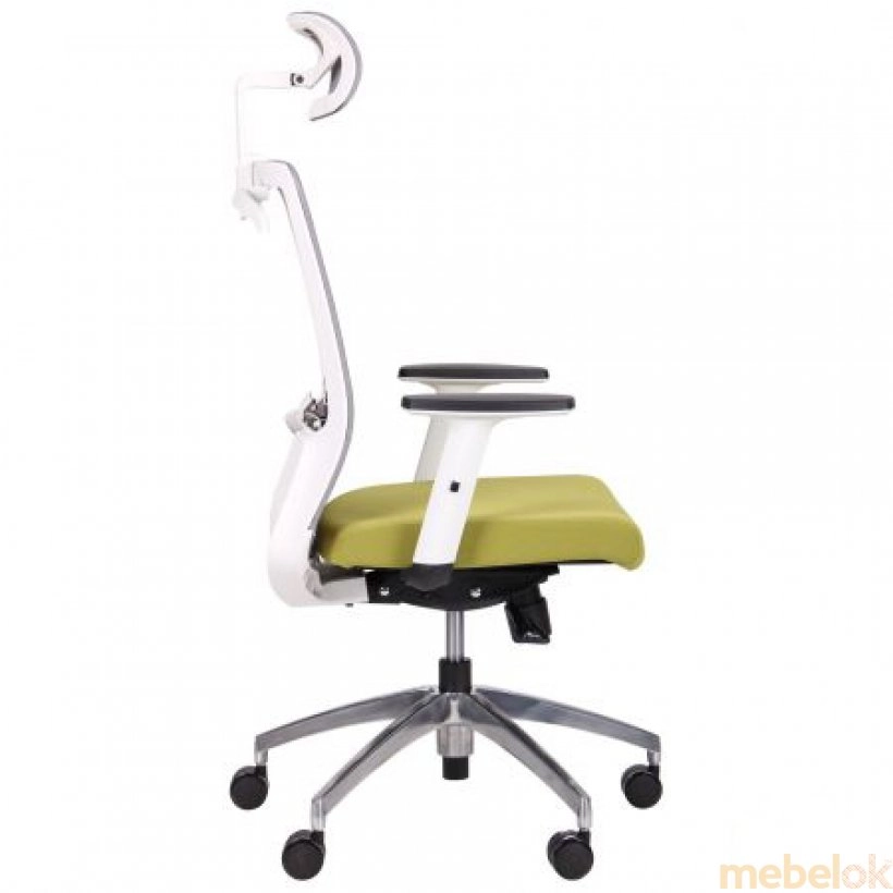 стілець з виглядом в обстановці (Крісло Install White Alum Grey/Green)